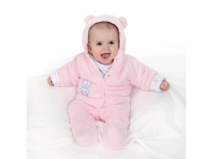 Zimní kabátek New Baby Nice Bear růžový - vel. 80 (9-12m)