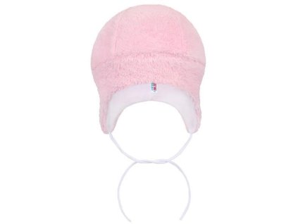 Zimní čepička New Baby Nice Bear růžová - vel. 80 (9-12m)