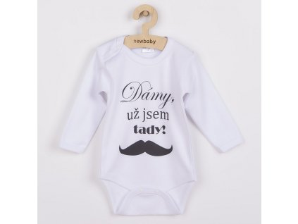Body s potiskem New Baby Dámy, už jsem tady! - vel. 68 (4-6m)
