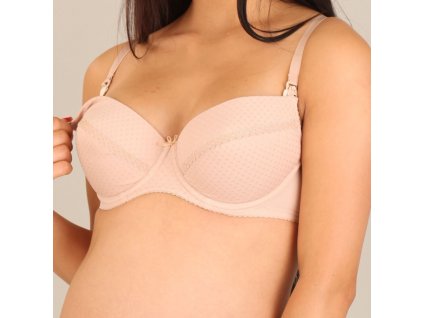 Polovyztužená kojící podprsenka New Baby Eva béžová - vel. 70C