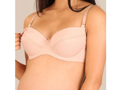 Polovyztužená kojící podprsenka New Baby Eva béžová - vel. 85D