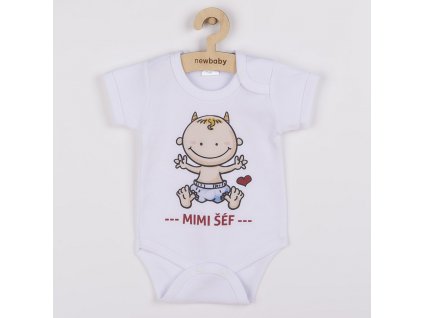 Body s potiskem New Baby MIMI ŠÉF - vel. 50
