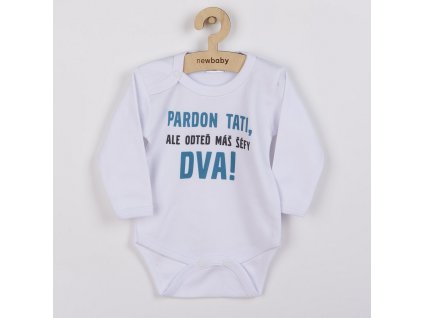 Body s potiskem New Baby Pardon tati, ...máš šéfy dva! - vel. 50