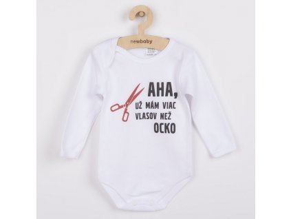 Body s potiskem New Baby Viac vlasov než ocko - vel. 86 (12-18m)