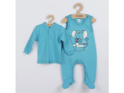 Kojenecká soupravička New Baby Mouse tyrkysová - vel. 86 (12-18m)