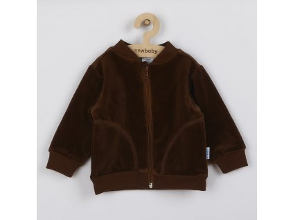 Semišková mikinka New Baby Baby hnědá - vel. 92 (18-24m)