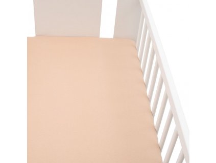 Jersey prostěradlo do postýlky New Baby 120x60 béžové