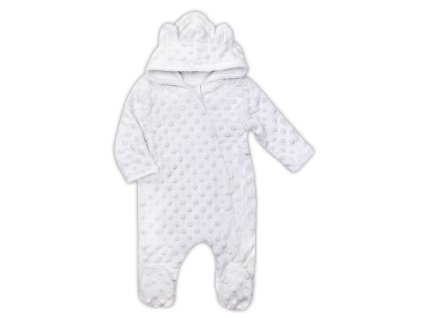 Kojenecký overal z Minky Nicol Bubbles bílý - vel. 74 (6-9m)