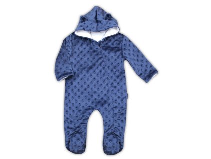 Kojenecký overal z Minky Nicol Bubbles modrý - vel. 62 (3-6m)