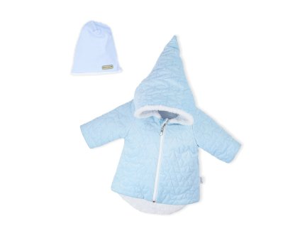 Zimní kojenecký kabátek s čepičkou Nicol Kids Winter modrý - vel. 62 (3-6m)