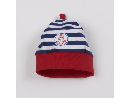 Kojenecká bavlněná čepička New Baby Marine - vel. 74 (6-9m)