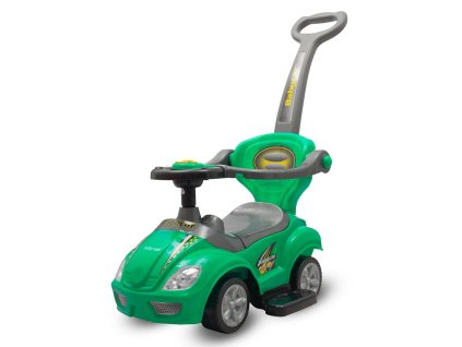 Dětské odrážedlo s vodící tyčí 3v1 Baby Mix Mega Car zelené