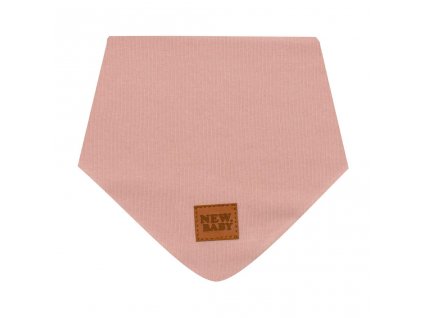 Kojenecký bavlněný šátek na krk New Baby Favorite růžový S