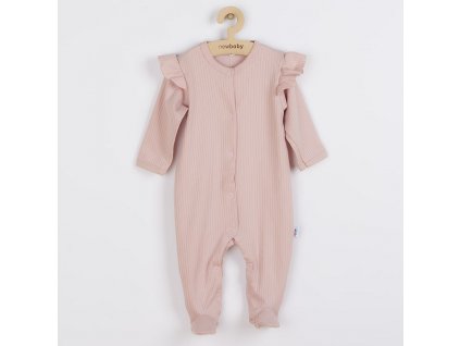 Kojenecký bavlněný overal New Baby Practical růžový holka - vel. 86 (12-18m)