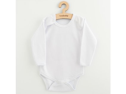 Body dlouhý rukáv New Baby II - bílé - vel. 74 (6-9m)