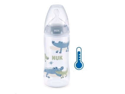 Kojenecká láhev NUK FC+Temperature Control 300 ml BOX-Flow Control savička blue