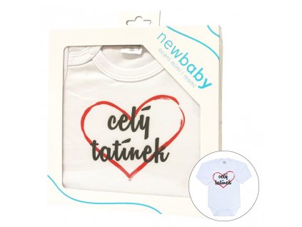 Body s potiskem New Baby celý tatínek - dárkové balení - vel. 50