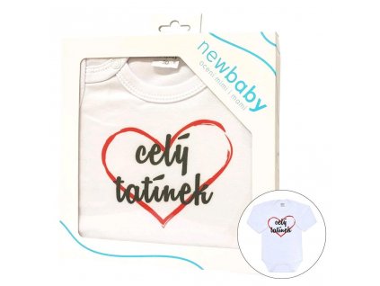 Body s potiskem New Baby celý tatínek - dárkové balení - vel. 86 (12-18m)