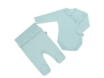 2-dílná kojenecká souprava New Baby Stripes ledově modrá - vel. 80 (9-12m)