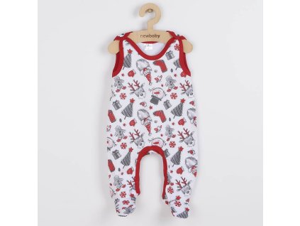 Kojenecké bavlněné dupačky New Baby Christmas - vel. 56 (0-3m)