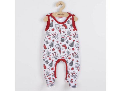 Kojenecké bavlněné dupačky New Baby Christmas - vel. 80 (9-12m)