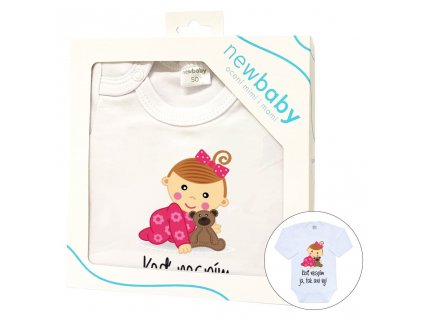 Body s potiskem New Baby Keď nespím ja, tak ani vy - darčekové balenie - vel. 50