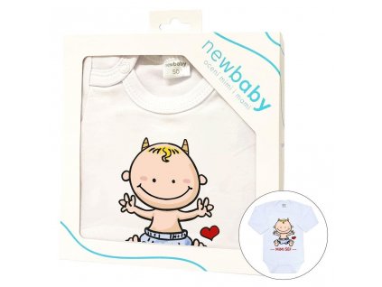 Body s potiskem New Baby MIMI ŠÉF - darčekové balenie - vel. 50