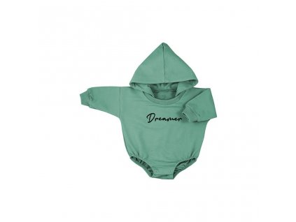 Kojenecké teplákové body baggy s kapucí Koala Dreamer zelená - vel. 74 (6-9m)