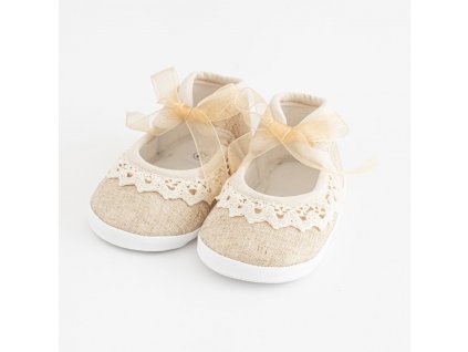 Kojenecké krajkové capáčky New Baby hnědá 0-3 m - vel. 116/122