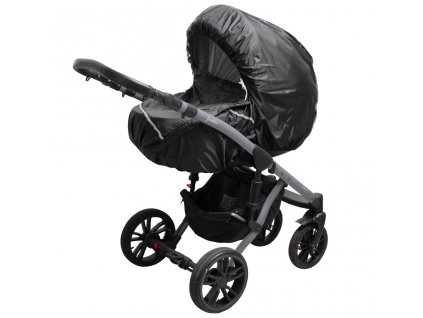 Pláštěnka na kočárek s reflexním prvkem New Baby Basic černá