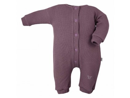 Kojenecký overal Koala Pure purple - vel. 62 (3-6m)