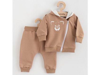 Kojenecké tepláčky a mikinka New Baby Animals Bear béžová - vel. 86 (12-18m)