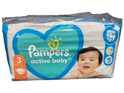 Pampers Active baby 3 Midi (6-10 kg) 104 ks