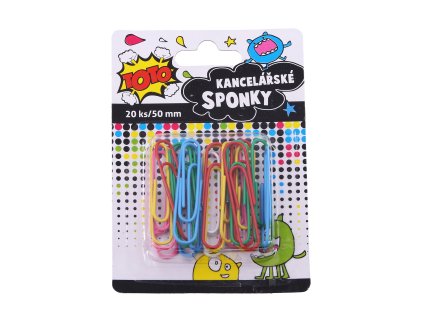 Sponka kancelářská barevná 20 ks, 50 mm