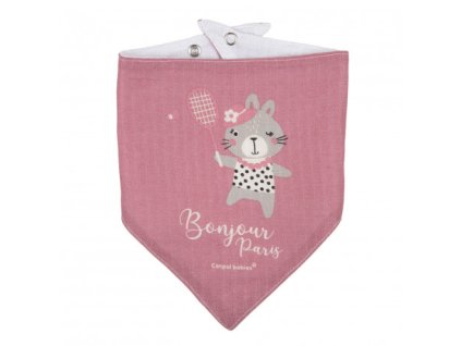 canpol babies muselinovy slintacek bonjour paris 2 ks ruzovy