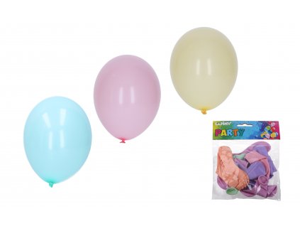 Balónek nafukovací 26cm - sada 10 ks pastelové barvy
