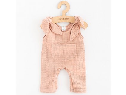 Kojenecké mušelínové lacláčky New Baby Comfort clothes růžová - vel. 68 (4-6m)