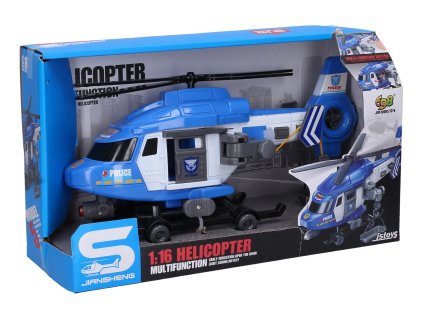 Vrtulník policejní s efekty 29 cm