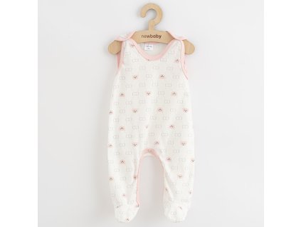 Kojenecké dupačky New Baby Classic II medvídek růžový - vel. 50
