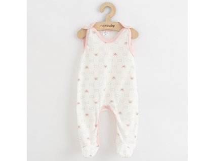 Kojenecké dupačky New Baby Classic II medvídek růžový - vel. 62 (3-6m)