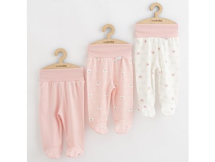 Kojenecké polodupačky New Baby Classic II Holka 3ks růžová - vel. 74 (6-9m)