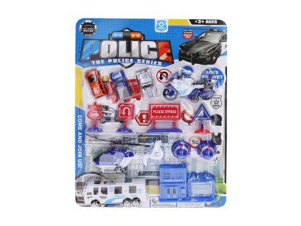 Policejní vozidla na zpětné natažení set