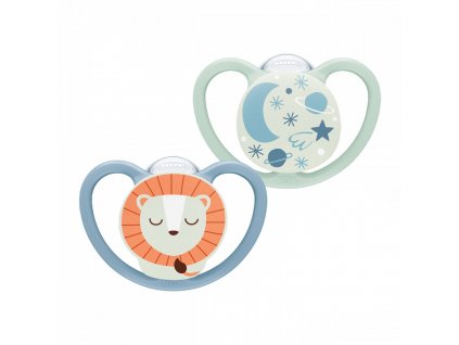 Šidítko NUK Happy Nights 6-18m 2ks/BOX kluk - vel. 6-18 m