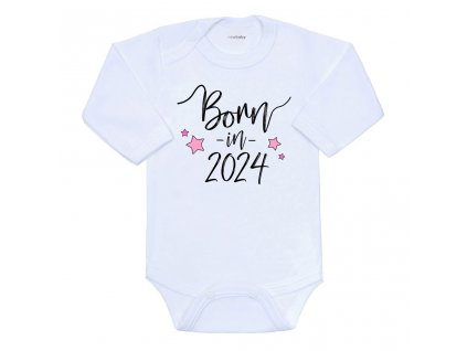Body s potiskem New Baby Born in 2024 růžové - vel. 68 (4-6m)