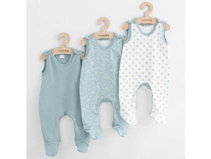 Kojenecké dupačky New Baby Classic II Uni 3ks mátová - vel. 80 (9-12m)