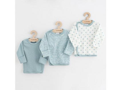 Kojenecká košilka New Baby Classic II Uni 3ks mátová - vel. 56 (0-3m)
