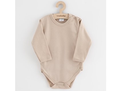 Kojenecké celorozepínací body New Baby Classic II světle béžové - vel. 62 (3-6m)