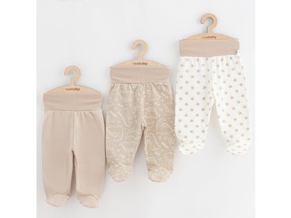 Kojenecké polodupačky New Baby Classic II Uni 3ks béžová - vel. 62 (3-6m)
