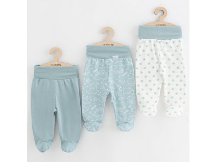 Kojenecké polodupačky New Baby Classic II Uni 3ks mátová - vel. 68 (4-6m)
