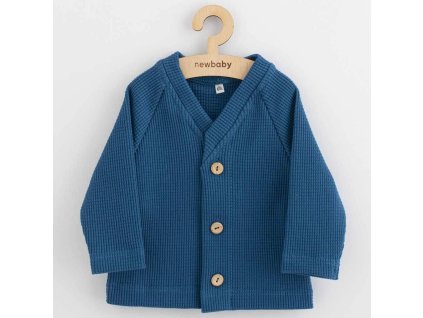 Kojenecký kabátek na knoflíky New Baby Luxury clothing Oliver modrý - vel. 62 (3-6m)